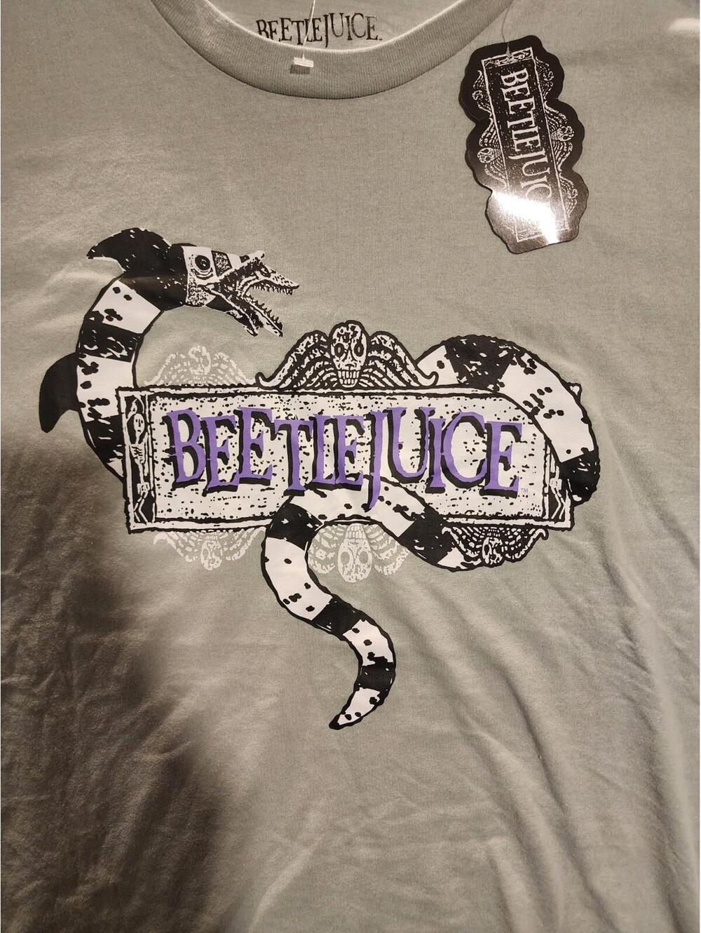 NWT Beetlejuice Light green graphic T-shirt. Size L. - Picture 2 of 4